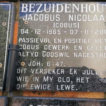 BEZUIDENHOUT Jacobus Nicolaas 1965-2003