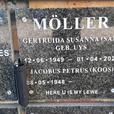 MOLLER Jacobus Petrus 1948- &amp; Gertruida Susanna UYS 1949-2022