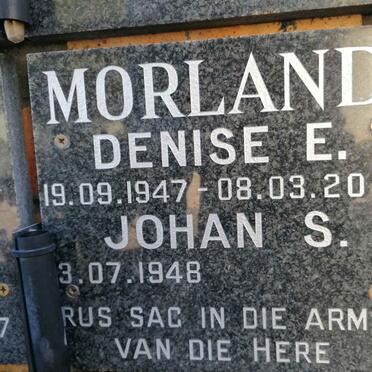 MORLAND Johan S. 1948- &amp; Denise E. 1947-2017