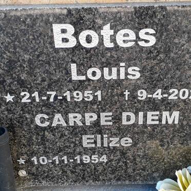 BOTES Louis 1951-2022 &amp; Elize 1954-