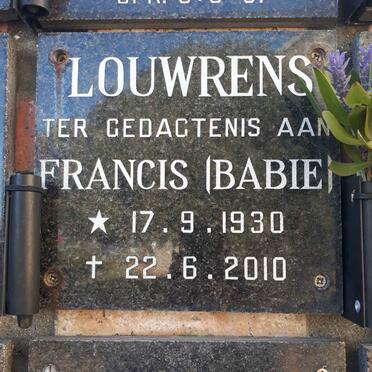 LOUWRENS Francis 1930-2010