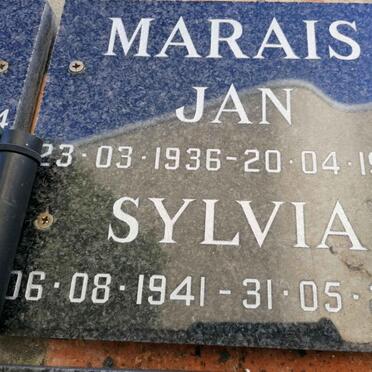 MARAIS Jan 1936-1996 &amp; Sylvia 1941-2002