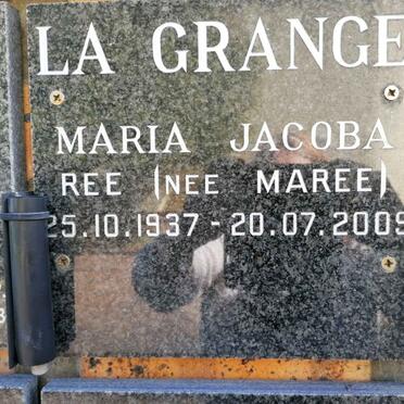 GRANGE Maria Jacoba, la nee MAREE 1937-2009
