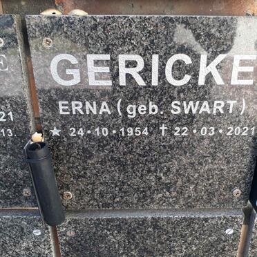 GERICKE Erna nee SWART 1954-2021