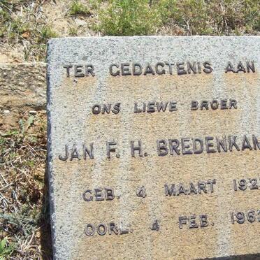 BREDENKAMP Jan F.H. 1921-1962