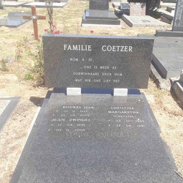 COETZER Rouxel Izak 1927-2002 &amp; Christina Margaretha 1930-1991 :: COETZER Jean Zwingli 1951-2009 