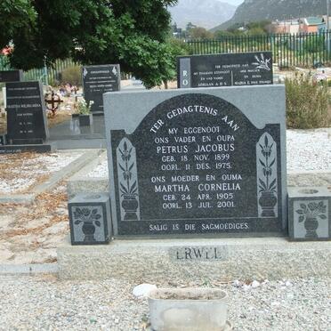 ERWEE Petrus Jacobus 1899-1975 &amp; Martha Cornelia 1905-2001