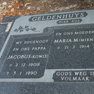 GELDENHUYS Jacobus 1908-1990 &amp; Maria M. 1914-