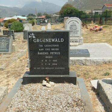 GROENEWALD Barend Petrus 1916-1984