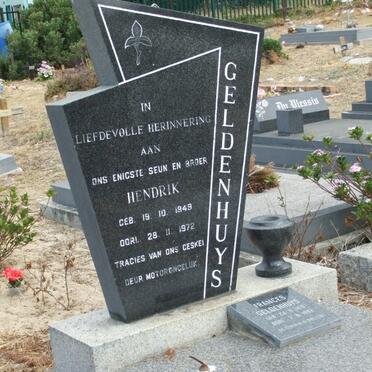 GELDENHUYS Frances 19??-1997 :: GELDENHUYS Hendrik 1949-1972