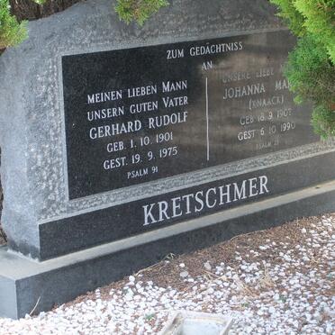 KRETSCHMER Gerhard Rudolf 1901-1975 &amp; Johanna Martha KNAACK 1907-1990