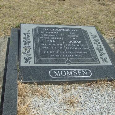 MOMSEN Johan 1930-2004 &amp; Ena 1935-1991