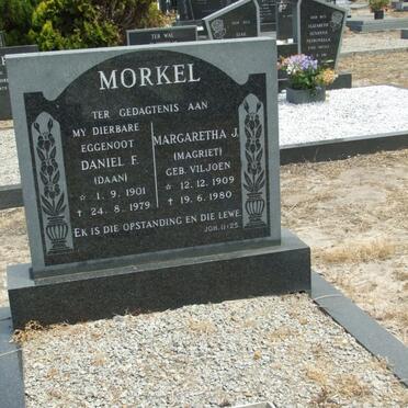 MORKEL Daniel F. 1901-1979 &amp; Margaretha J. VILJOEN 1909-1980