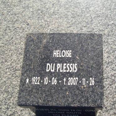 PLESSIS Heloise Dauth, du 1922-2007 
