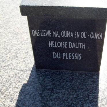 PLESSIS Heloise Dauth, du 1922-2007