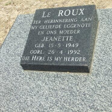 ROUX Jeanette, le 1949-1992