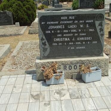 ROOS Johannes W.S. 1916-1962 &amp; Christina J. 1918-2001