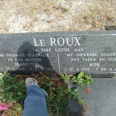 ROUX Kok, le 1918-1992 &amp; Jeanette 1923-1978