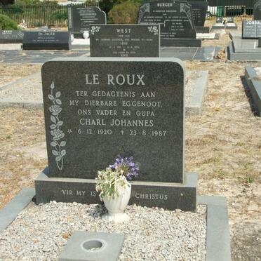 ROUX Charl Johannes, le 1920-1987