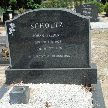 SCHOLTZ Johan Frederik 1923-1978