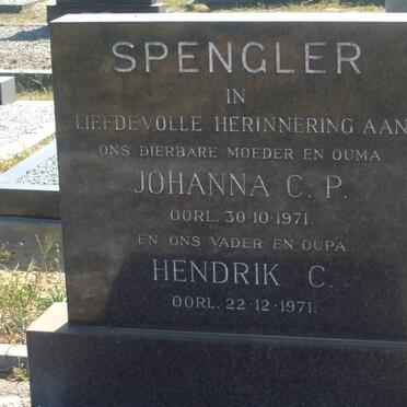 SPENGLER Hendrik C. -1971 &amp; Johanna C.P. -1971