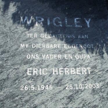 WRIGLEY Eric Herbert 1946-2003
