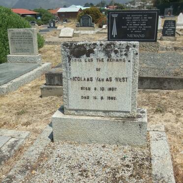 WEST Nicolaas van As 1882-19?2