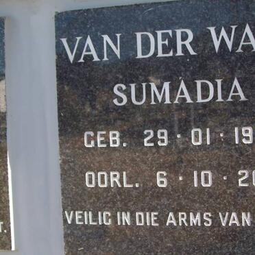 WATT Sumadia, van der 1976-2001