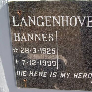LANGENHOVEN Hannes 1925-1999