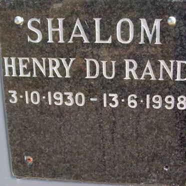 RAND Henry, Du 1930-1998