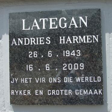 LATEGAN Andries Harmen 1943-2009