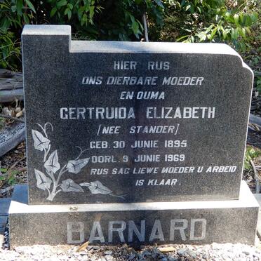 BARNARD Gertruida Elizabeth nee STANDER 1895-1969