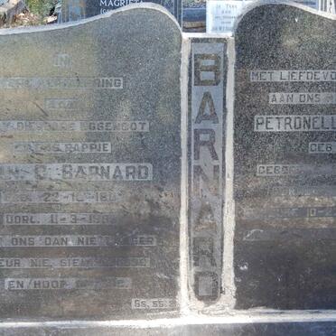 BARNARD Jan C. 188?-1983 &amp; Petronella Magdelena KLEYN 1893-1974