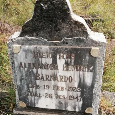 BARNARDO Alexander Hendrik 1923-1947