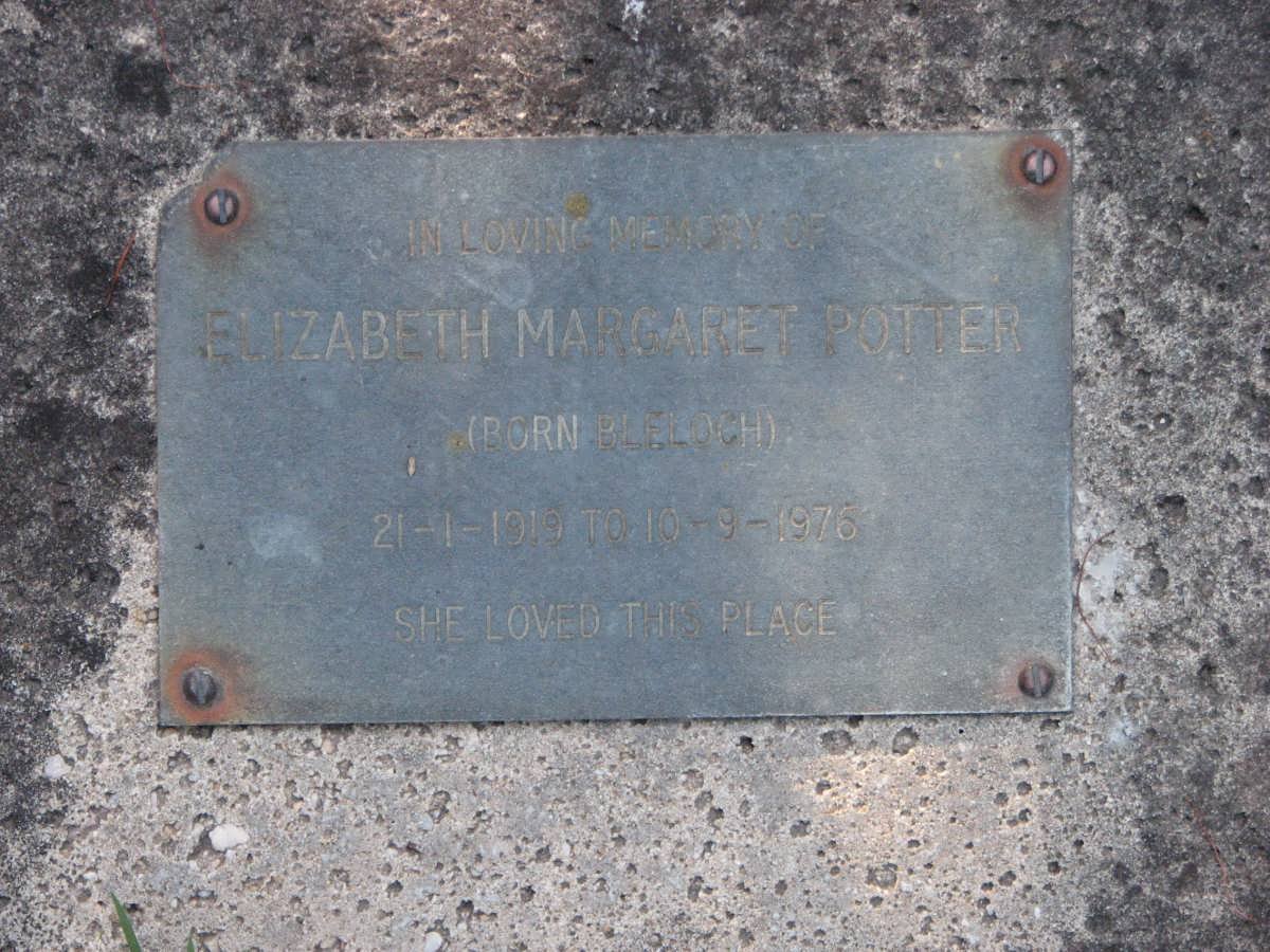 POTTER Elizabeth Margaret nee BLELOCH 1919-1976