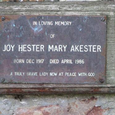 AKESTER Joy Hester Mary 1917-1986