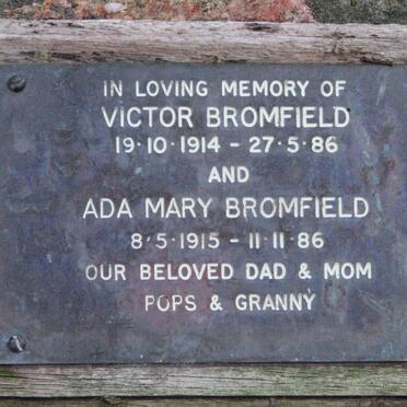 BROMFIELD Victor 1914-1986 &amp; Ada Mary 1915-1986