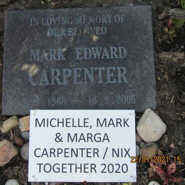 CARPENTER Mark Edward 1968-2005 :: CARPENTER Michelle :: CARPENTER Mark :: CARPENTER Marga -2020