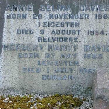 DAVIES Herbert Harry 1880-1957 &amp; Annie Selina 1882-1964