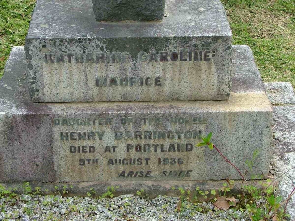 MAURICE Katharine Caroline nee BARRINGTON -1936