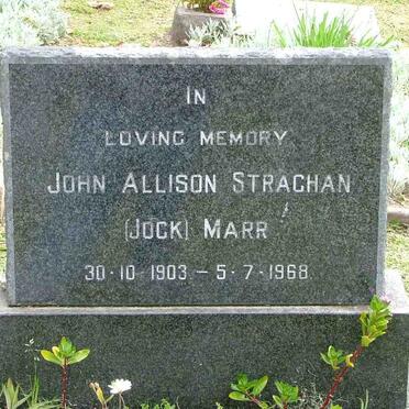 MARR John Allison Strachan 1903-1968