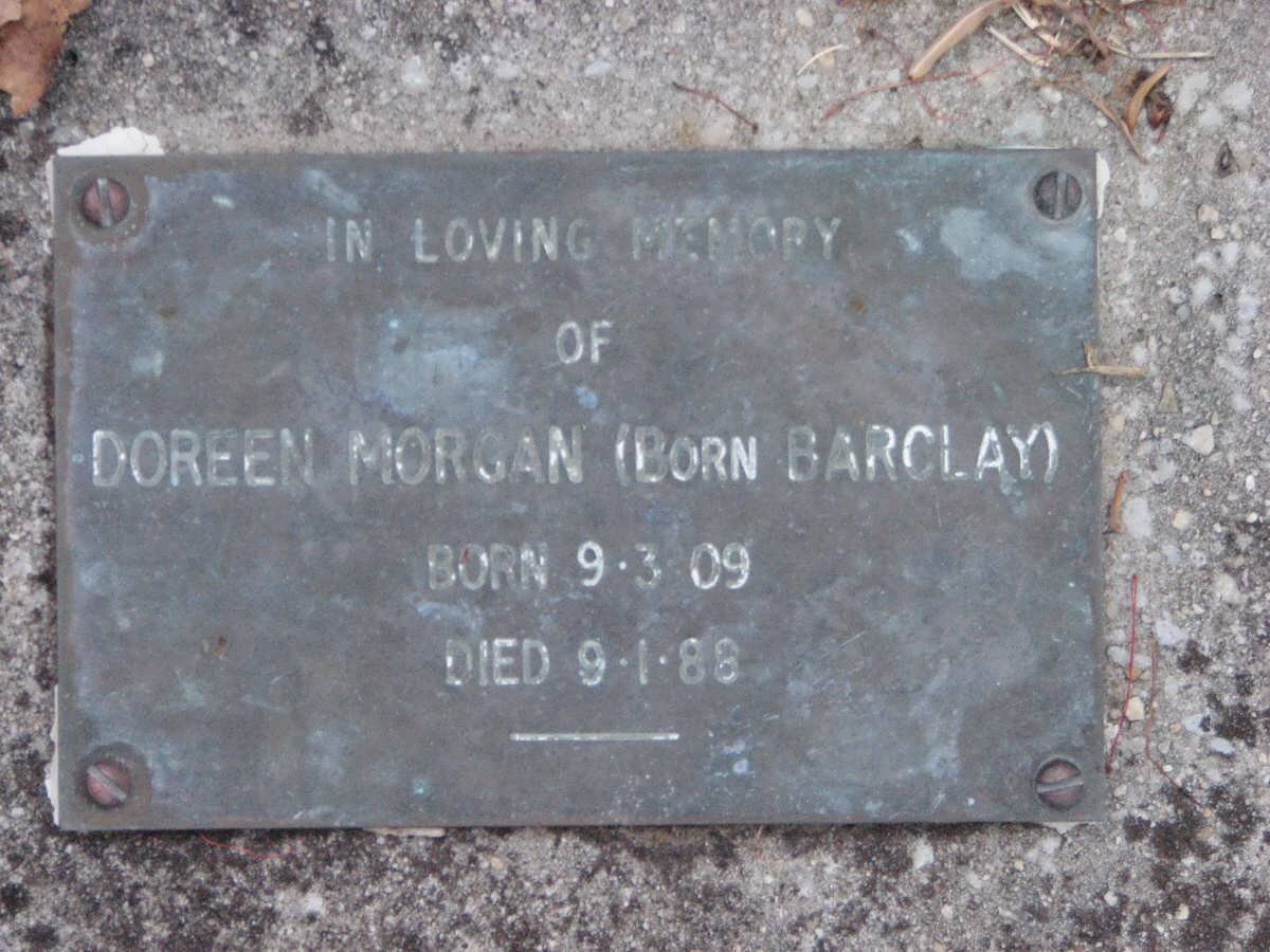 MORGAN Doreen nee BARCLAY 1909-1988