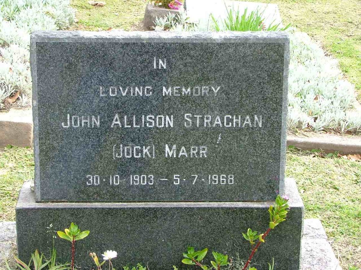 MARR John Allison Strachan 1903-1968