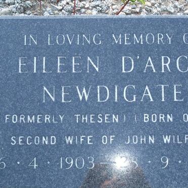 NEWDIGATE Eileen D'Arcy formerly THESEN nee ORPEN 1903-1974