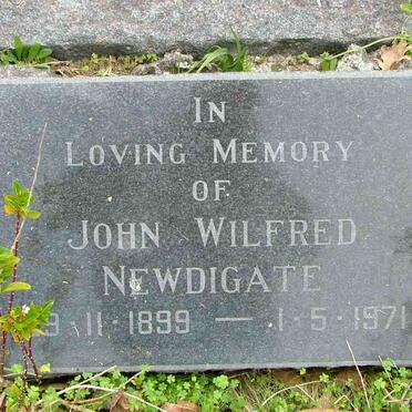 NEWDIGATE John Wilfred 1899-1971