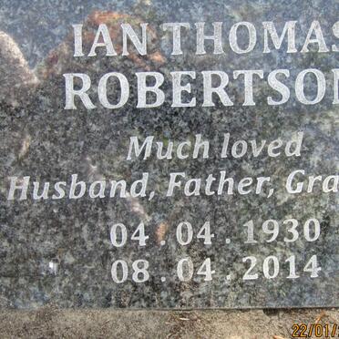 ROBERTSON Ian Thomas 1930-2014