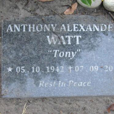 WATT Anthony Alexander 1942-2015