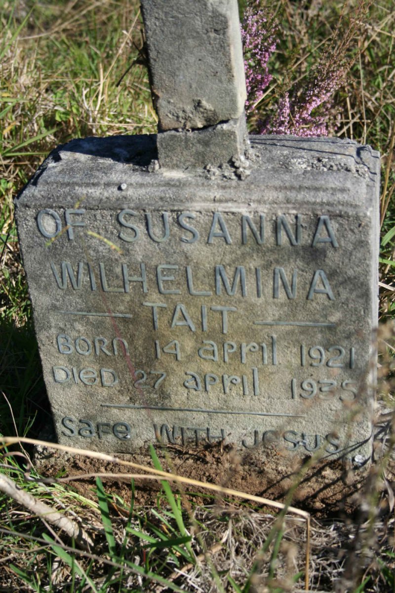 TAIT Susanna Wilhelmina 1921-1935