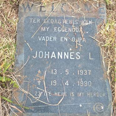 WELCOME Johannes L. 1937-1990