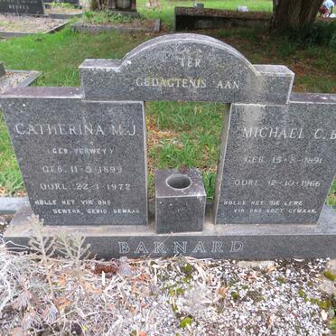 BARNARD Michael C.B. 1891-1966 & Catherina M.J. VERWEY 1899-1972